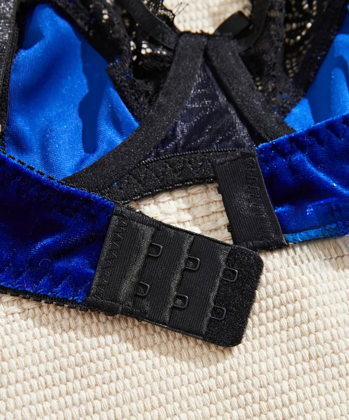 BLUE VELVET LINGERIE SET (2pc)
