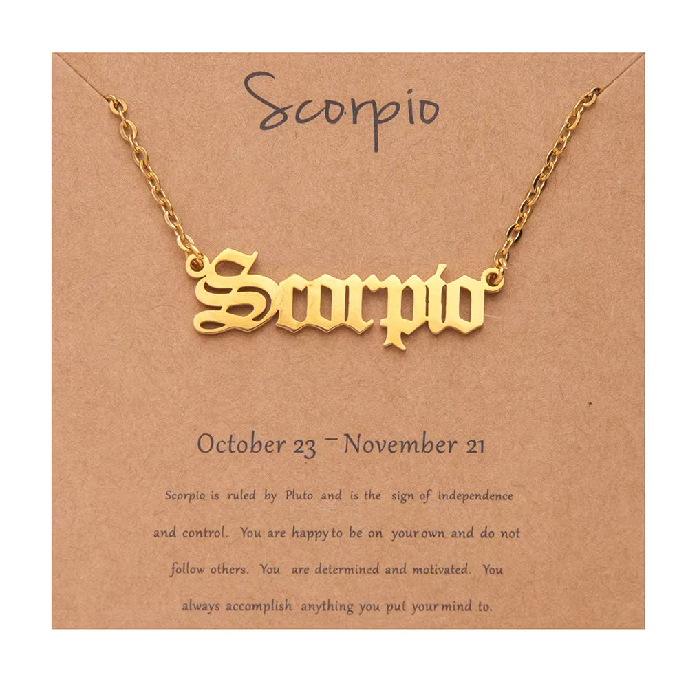 18K Gold Filled Zodiac Necklace