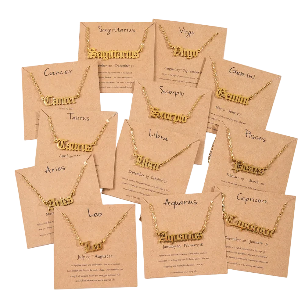 18K Gold Filled Zodiac Necklace