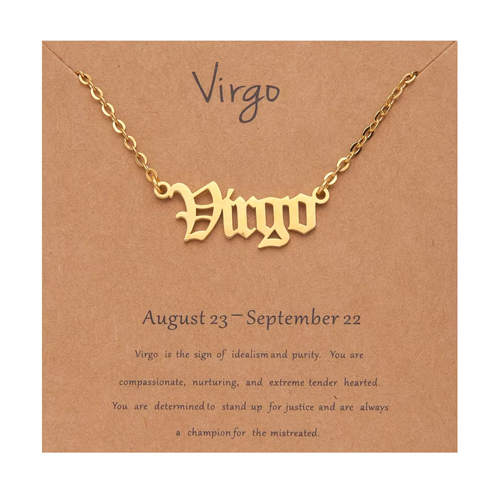 18K Gold Filled Zodiac Necklace