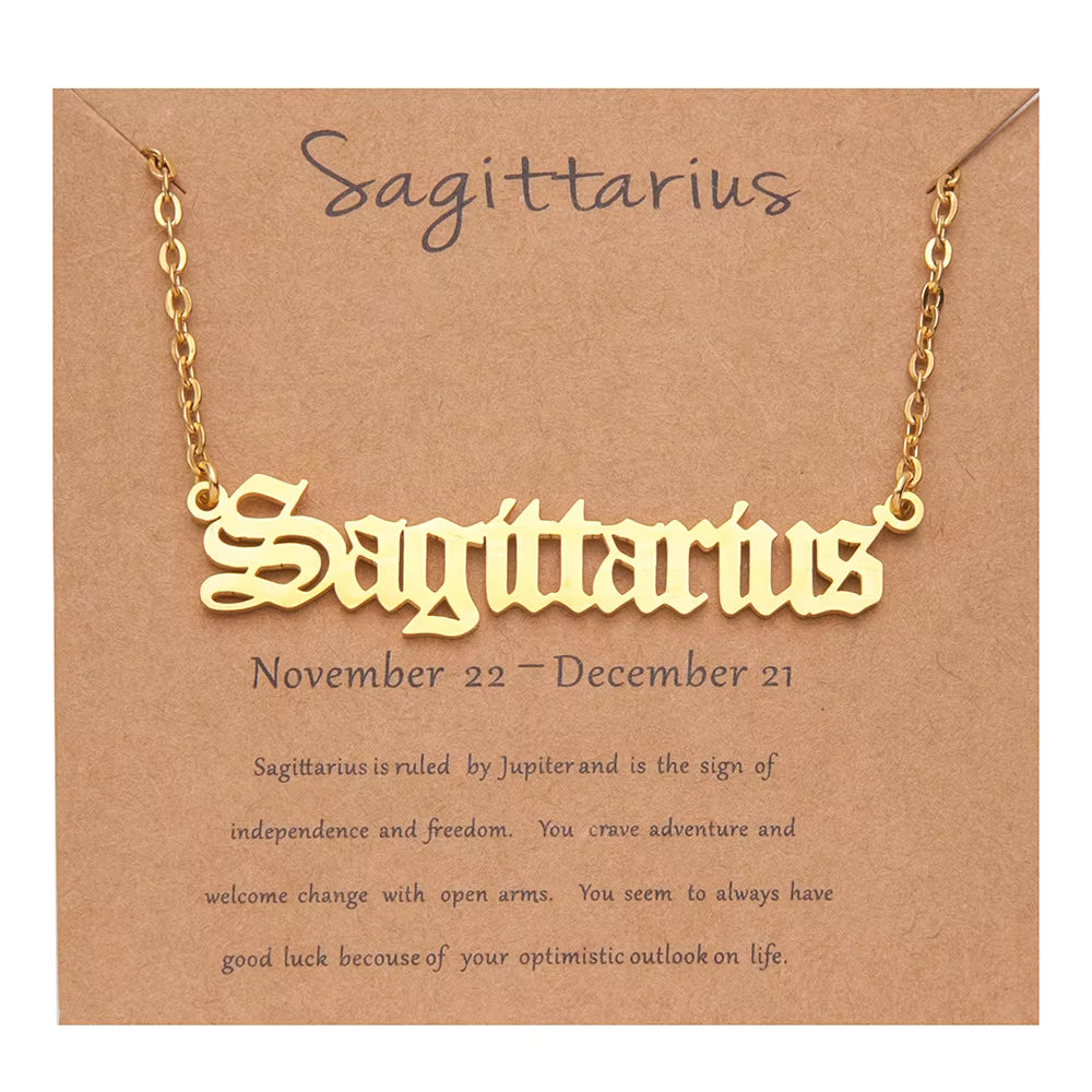 18K Gold Filled Zodiac Necklace