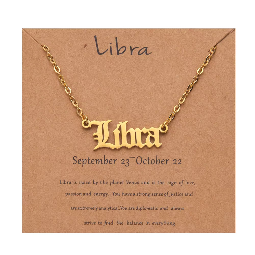 18K Gold Filled Zodiac Necklace