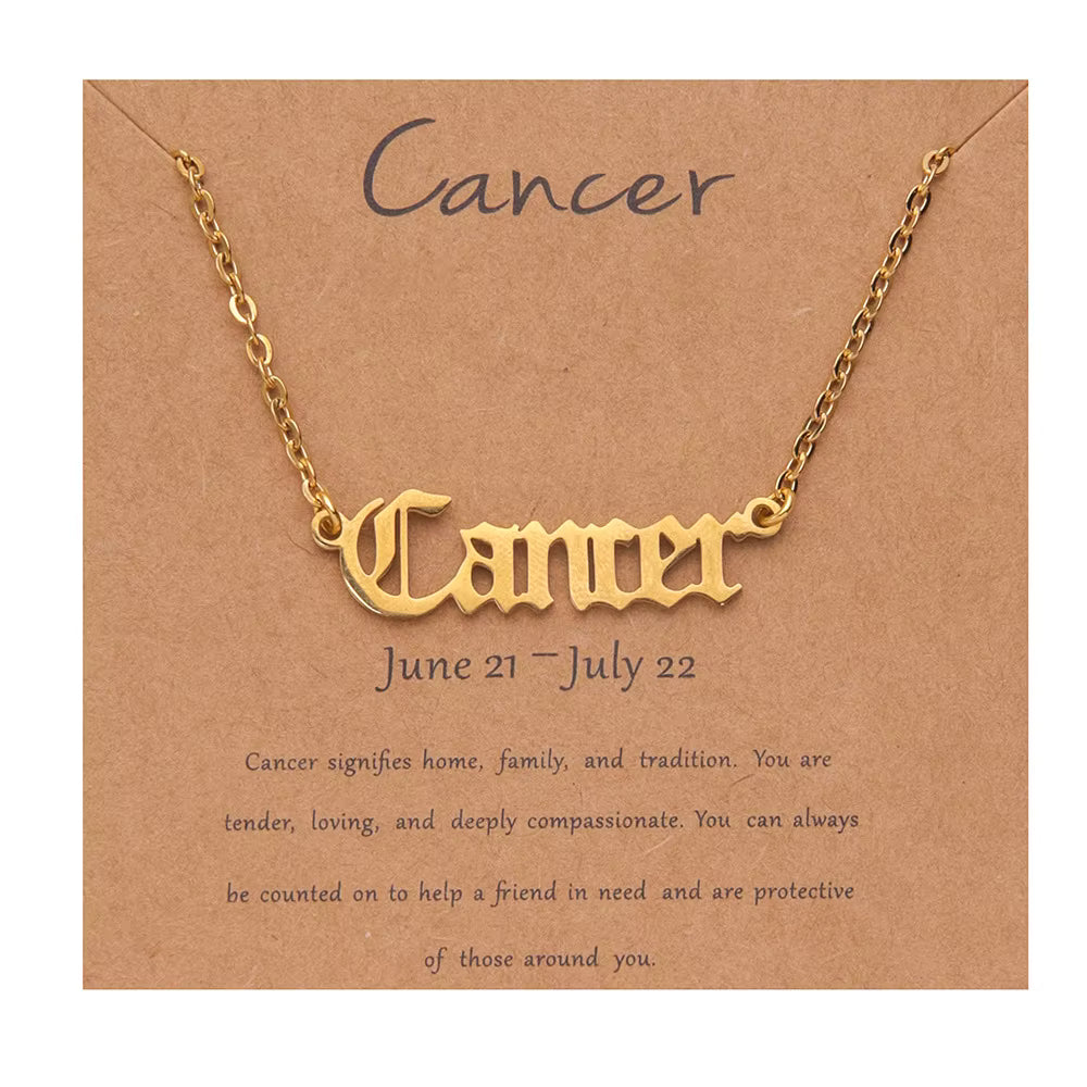 18K Gold Filled Zodiac Necklace