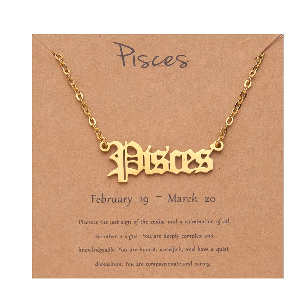 18K Gold Filled Zodiac Necklace