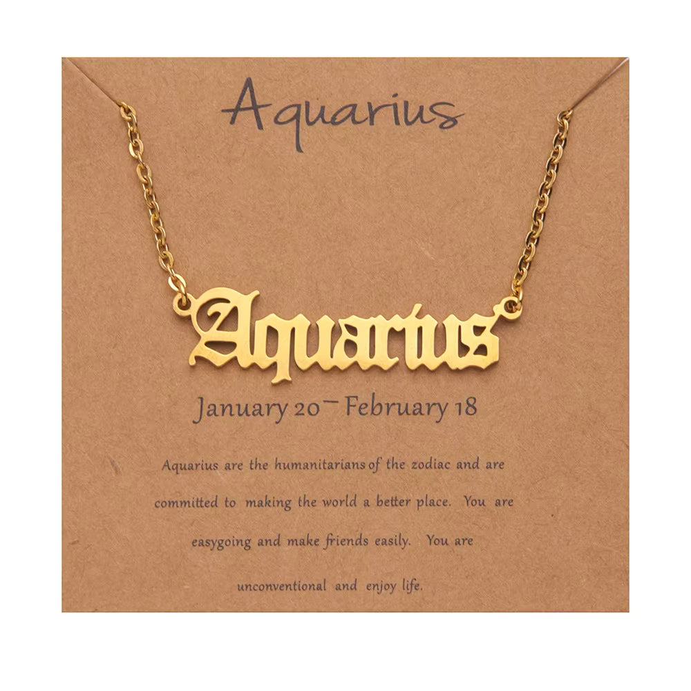 18K Gold Filled Zodiac Necklace