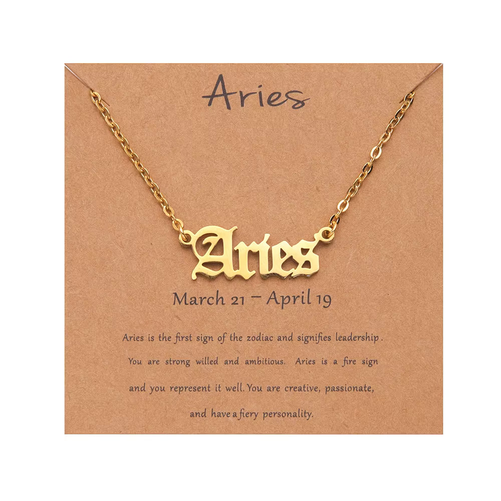 18K Gold Filled Zodiac Necklace